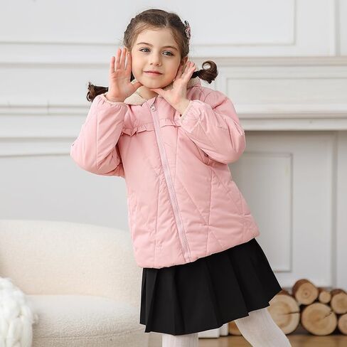 TUONROAD Baby Girls Coat Warm Toddler Puffer Jacket Hooded Winter Outerwear for 1-6T in Saudi Arabia