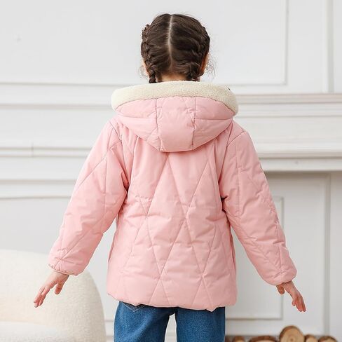 TUONROAD Baby Girls Coat Warm Toddler Puffer Jacket Hooded Winter Outerwear for 1-6T in Saudi Arabia