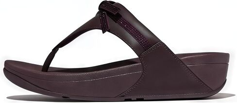 FITFLOP LULU LULU GLITZ-BOW LEATHY TEE-POST WEDGE in Kuwait