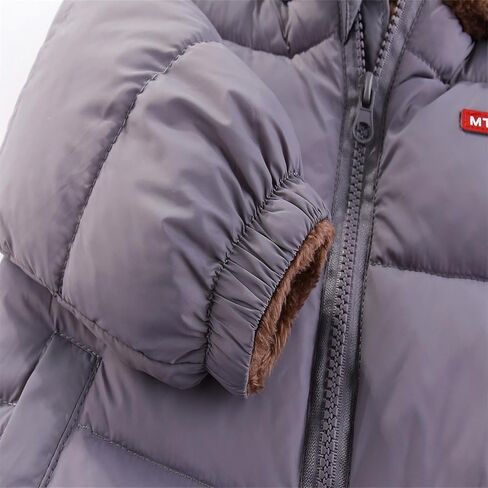 JiAmy Baby Winter Fleece Coat Kids Boys Jacket Outwear Girls Padded Clothes Grey 1-2 Years in Kuwait