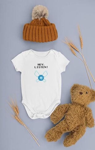 Pop Threads Hey Listen! Navi Video Gaming Gamer Funny Infant Baby Boy Girl Bodysuit in Saudi Arabia