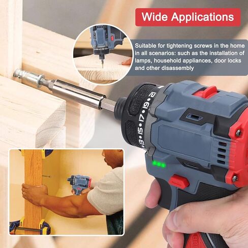 Dioche Electric Screwdriver 16.8V Multi Function Brushless Cordless Impact Screwdriver (2pcs Batteries US Plug) in Saudi Arabia