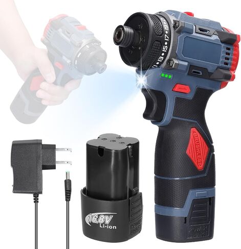 Dioche Electric Screwdriver 16.8V Multi Function Brushless Cordless Impact Screwdriver (2pcs Batteries US Plug) in Saudi Arabia