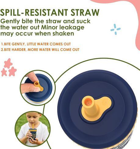 Sursip Toddler Glass Cups with Straw, Spill-Proof Kids Mason Jar Food Storage with Lids, Sippy Cups for Drinks, Smoothies, Snacks, Milk Cup [4 Pack] 8 oz 2-in-1 in Saudi Arabia