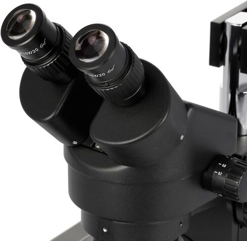AmScope 3.5X-45X Binocular Stereo Zoom Microscope with Black Double Arm Boom Stand in Saudi Arabia