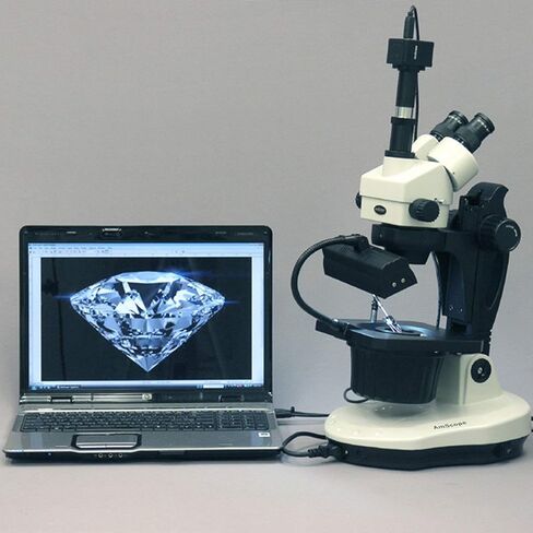 AMSCOPE GM400TZ-8M المجهر الرقمي الجيولوجي الجيولوجي التثريلي ، العدسة WH10X ، تكبير 3.5 × 90X ، 0.7 × 44X ، كاميرا الباروجين ، كاميرا البارين ، 8MP ، 8MP. in Saudi Arabia