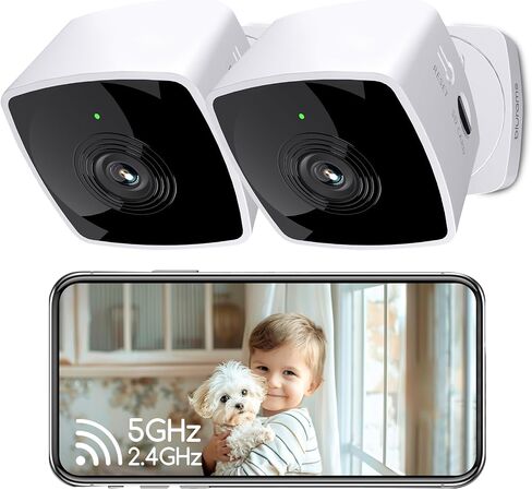 blurams Cameras for Home Security 5G&2.4G, 2K Security Camera Indoor, Pet Camera with Phone App, Indoor Camera w/AI Motion Detection, 2-Way Audio, Compatible with Alexa&Google Home Assistant in Kuwait