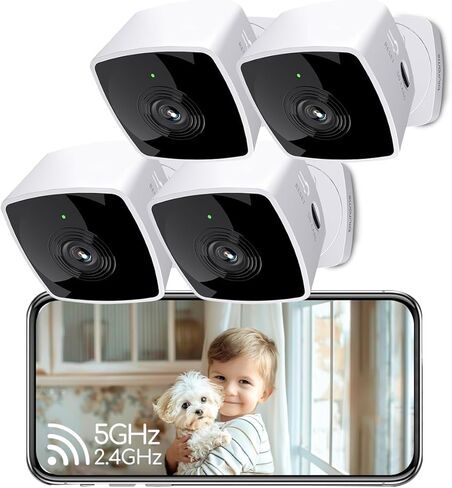 blurams Cameras for Home Security 5G&2.4G, 2K Security Camera Indoor, Pet Camera with Phone App, Indoor Camera w/AI Motion Detection, 2-Way Audio, Compatible with Alexa&Google Home Assistant in Kuwait