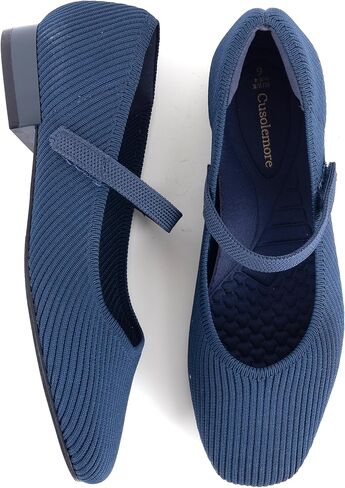 ماري جين فلاتز مع دعم القوس ، شقق الباليه مربعة إصبع القدم ، حذاء مريح متماسكة in Kuwait