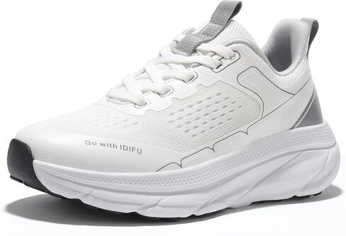 IDIFU Women's Running Shoes Slip On Walking Tennis Shoes Non Slip Comfortable Fashion Sneakers Gym Athletic Sports Shoes for Women Lightweight Breathable Workout Cross Training in Saudi Arabia