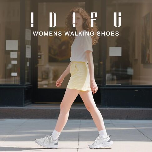 IDIFU Women's Running Shoes Slip On Walking Tennis Shoes Non Slip Comfortable Fashion Sneakers Gym Athletic Sports Shoes for Women Lightweight Breathable Workout Cross Training in Saudi Arabia