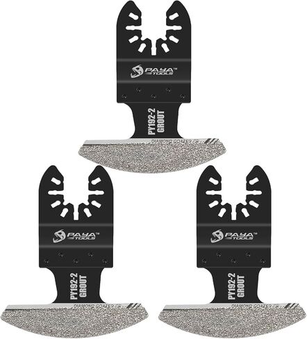 Universal Fit 40-50 Grit Diamond-Grit Edge Oscillating Blade for Grout Removal - 2-3/4" Cutting Width (3-Pack) in Kuwait