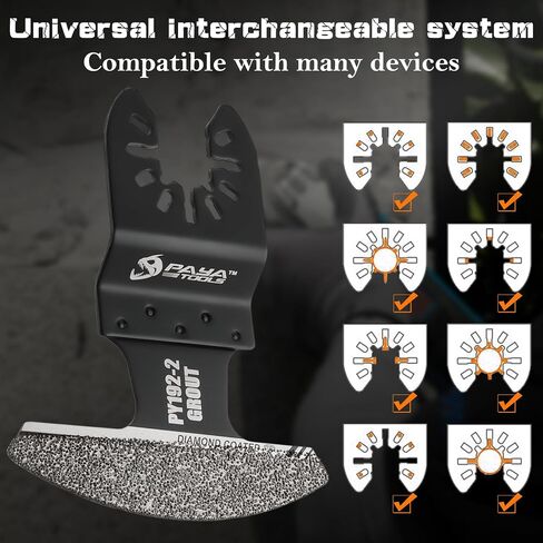 Universal Fit 40-50 Grit Diamond-Grit Edge Oscillating Blade for Grout Removal - 2-3/4" Cutting Width (3-Pack) in Kuwait