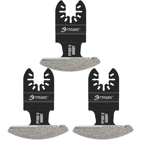 Universal Fit 40-50 Grit Diamond-Grit Edge Oscillating Blade for Grout Removal - 2-3/4" Cutting Width (3-Pack) in Kuwait