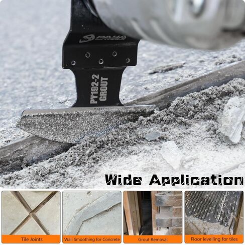 Universal Fit 40-50 Grit Diamond-Grit Edge Oscillating Blade for Grout Removal - 2-3/4" Cutting Width (3-Pack) in Kuwait