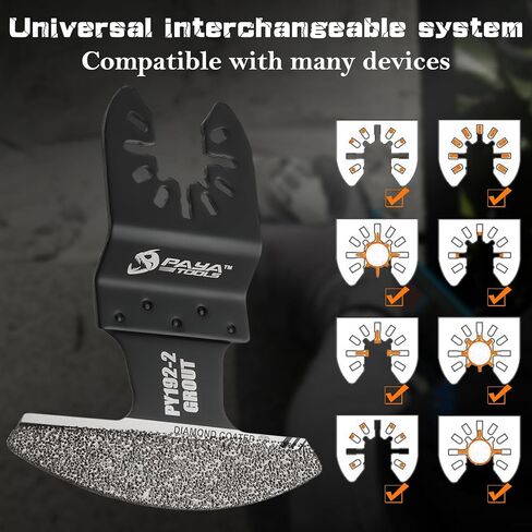 Universal Fit 40-50 Grit Diamond-Grit Edge Oscillating Blade for Grout Removal - 2-3/4" Cutting Width (3-Pack) in Kuwait