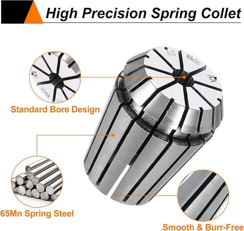 Harfington Spring Collet Chuck Er25 1mm 65mn Spring Steel Dreaision Router Collets for CNC Engraving Milling Tool in Saudi Arabia