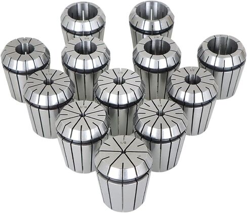12Pcs ER40 Collets with Common Size 1/8 3/16 1/4 5/16 3/8 1/2 5/8 3/4 1 1-1/16 1-1/8 in Saudi Arabia