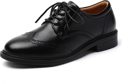 منصة Oxfords للنساء أحذية Wingtip Saddle أحذية أسود أكسفورد للنساء عتيقة الأعمال الرسمية in Kuwait