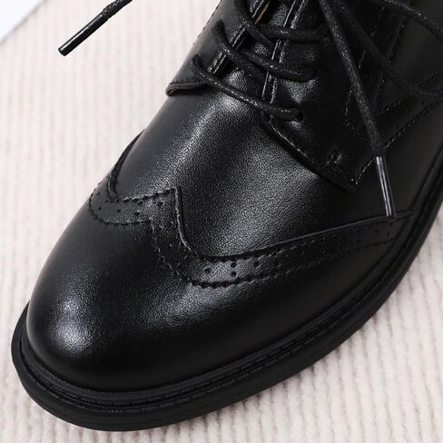 منصة Oxfords للنساء أحذية Wingtip Saddle أحذية أسود أكسفورد للنساء عتيقة الأعمال الرسمية in Kuwait