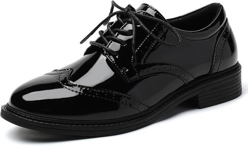 منصة Oxfords للنساء أحذية Wingtip Saddle أحذية أسود أكسفورد للنساء عتيقة الأعمال الرسمية in Kuwait