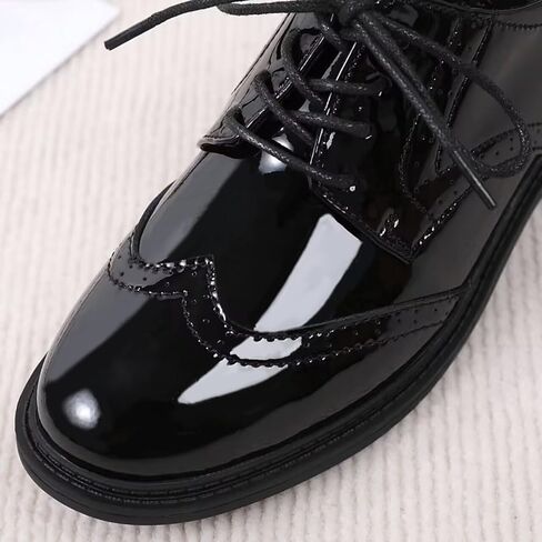 منصة Oxfords للنساء أحذية Wingtip Saddle أحذية أسود أكسفورد للنساء عتيقة الأعمال الرسمية in Kuwait