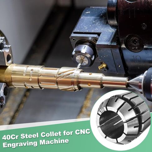 ER20 Spring Collet ، قطر كوليت الصلب الصلب 40CR 1/8mm لتكثيل آلية/أداة طحن المخرطة CNC [Silver ، 1.3x0.8/32x21mm] in Saudi Arabia