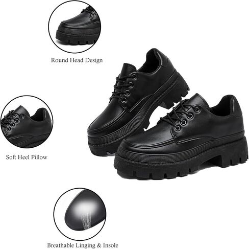أحذية Memon Oxford للنساء ، منصة Oxfords للنساء ، منخفضة الكعب الدنيتي in Kuwait
