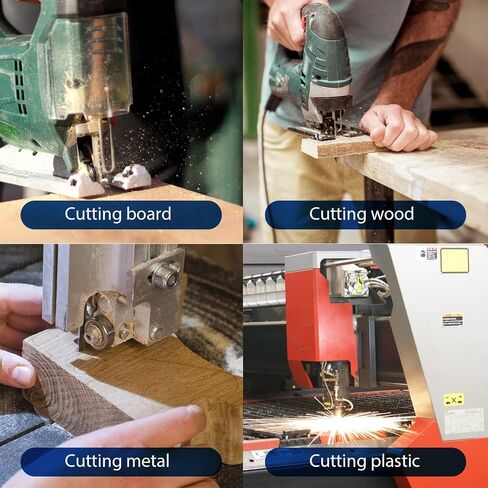 Jig Saw Blades for Wood, 5 Pieces T Shank Jigsaw Blades Carbon Steel Jig Saw Blade Set Heavy Duty T344D Jigsaw Blade for Metal PVC Plastic Plywood Hardwood Woodworking Cutting in Saudi Arabia