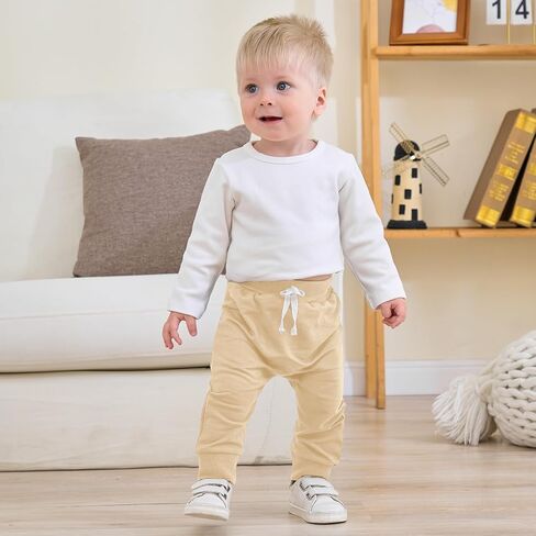 2-Pack Baby Boy Pant Toddler Jogger Pants Toddler Boy Sweatpants Casual Basic Infant Newborn Leggings in Kuwait
