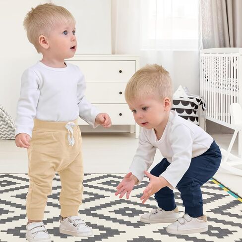 2-Pack Baby Boy Pant Toddler Jogger Pants Toddler Boy Sweatpants Casual Basic Infant Newborn Leggings in Kuwait