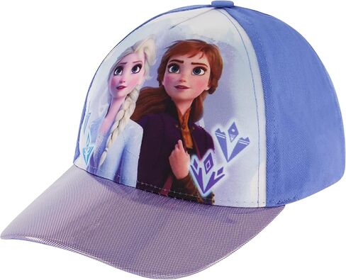 Disney Girls Baseball Cap, Frozen Elsa & Anna Adjustable Toddler 2-4 Or Girl Hats for Kids Ages 4-7 Purple in Saudi Arabia