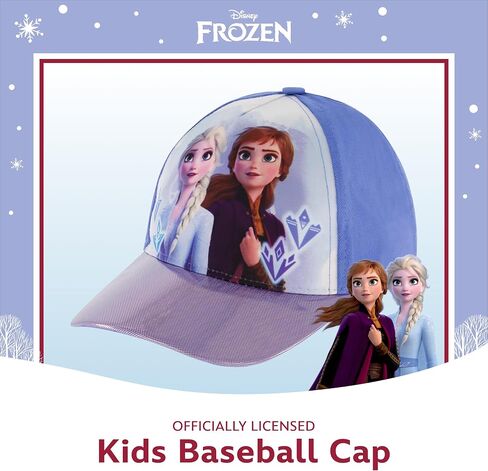 Disney Girls Baseball Cap, Frozen Elsa & Anna Adjustable Toddler 2-4 Or Girl Hats for Kids Ages 4-7 Purple in Saudi Arabia