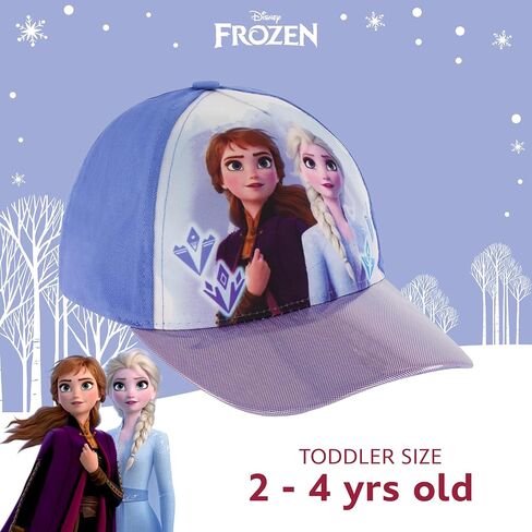 Disney Girls Baseball Cap, Frozen Elsa & Anna Adjustable Toddler 2-4 Or Girl Hats for Kids Ages 4-7 Purple in Saudi Arabia