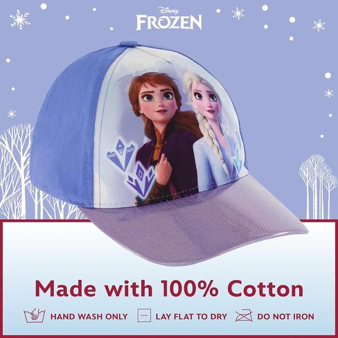 Disney Girls Baseball Cap, Frozen Elsa & Anna Adjustable Toddler 2-4 Or Girl Hats for Kids Ages 4-7 Purple in Saudi Arabia