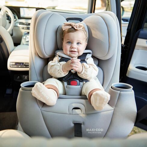 Maxi-Cosi Pria All-in-One Convertible Car Seat, Infant to Toddler Car Seat, Easy-Install Harness, Machine-Washable Cover, 5-100 lbs, Sea Shadow in Saudi Arabia