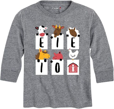 International Harvester - E-I-E-I-O Barnyard Animals - Toddler Long Sleeve Graphic T-Shirt in Saudi Arabia