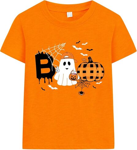 يتوهج الأطفال في Thirt Thirt Thirt Toddler Halloween Boo Stirts Pumpkin Tees Monster Truck Tops Boy 2-8 Years in Kuwait