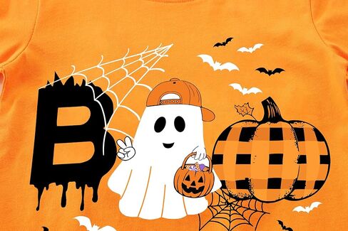 يتوهج الأطفال في Thirt Thirt Thirt Toddler Halloween Boo Stirts Pumpkin Tees Monster Truck Tops Boy 2-8 Years in Kuwait