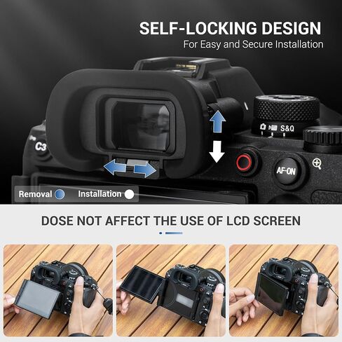 FDA-EP21 استبدال العدسة لـ Alpha 7 IV 7R V V SING SILICON CAMERANT EYECUP COP CUP CUP FOR SONY A7 IV A7IV A7R A7RV A1 II in Saudi Arabia