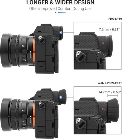 FDA-EP21 استبدال العدسة لـ Alpha 7 IV 7R V V SING SILICON CAMERANT EYECUP COP CUP CUP FOR SONY A7 IV A7IV A7R A7RV A1 II in Saudi Arabia