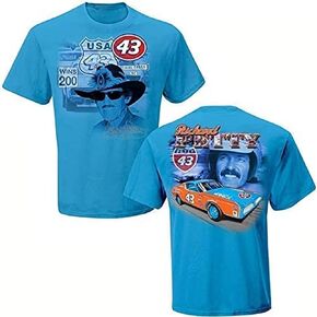 Checkered Flag NASCAR Richard Petty STP Legacy Throwback T-Shirt Light Blue