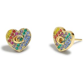 COACH Pave Heart Stud Earrings in Saudi Arabia