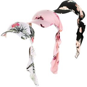 Ever Fairy Fashion Print Bandana Hat for Women Chemo Cancer Head Scarf Outdoor Sun Visor Turban Cap