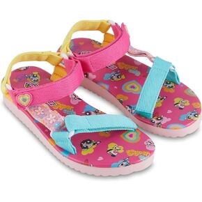 Ladies Powerpuff Girls Sandals - Ladies Classic Powerpuff Girls Double Strap Sandals - Powerpuff Girls Slip On Slides Shoes