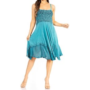 Sakkas Aphrodite Embroidered Batik Dress