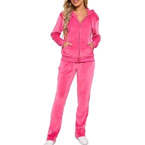 Velour Track Suits for Women Set Fall Sweatsuits 2 Piece