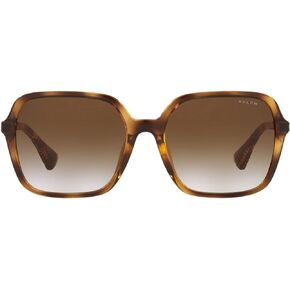Ralph by Ralph Lauren Women's RA5291U Universal Fit Square Sunglasses, Gradient Brown, 56 mm