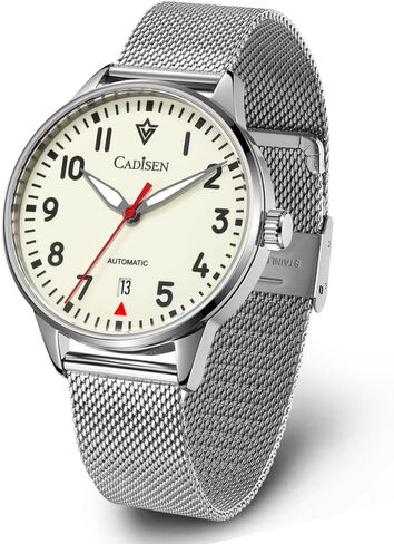 ساعة كاديسن نيو بايلوت ميكانيكية للرجال، قرص متوهج طوال الليل حركة NH35 اليابانية، ساعة كاجوال مقاومة للماء in Kuwait