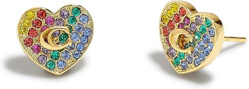 COACH Pave Heart Stud Earrings in Saudi Arabia